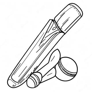 Cricket Bat And Ball Coloring Page 31889-16406