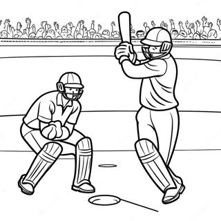 Exciting Cricket Match Scene Coloring Page 31890-16412