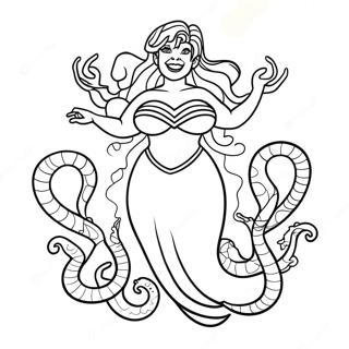 Evil Ursula With Tentacles Coloring Page 3189-2606