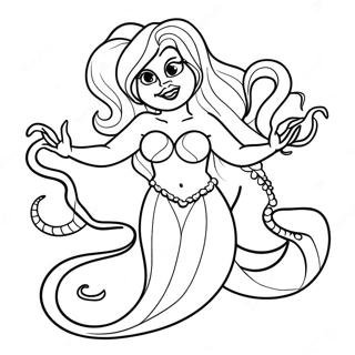 Evil Ursula With Tentacles Coloring Page 3189-2607