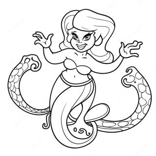 Evil Ursula With Tentacles Coloring Page 3189-2608