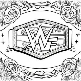 Wwe Championship Belt With Stars Coloring Page 31900-16419