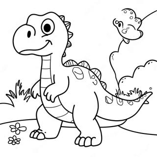 Dinosaur Easter Coloring Pages