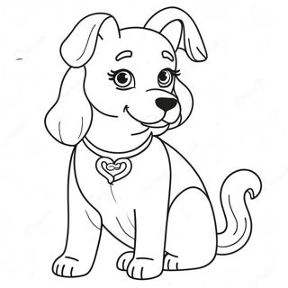 Barbie Dog Coloring Pages