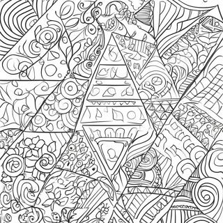 Colorful Triangle Patterns Coloring Page 31940-16451