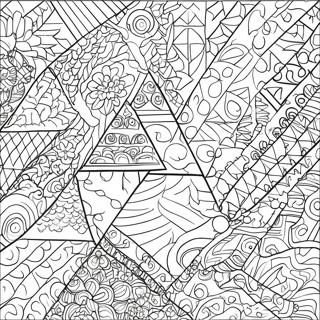 Colorful Triangle Patterns Coloring Page 31940-16452