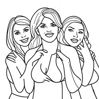 Empowered Women Celebrating Coloring Page 31960-16465