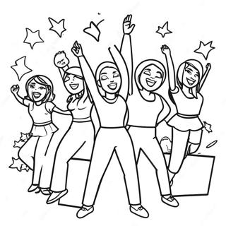 Empowered Women Celebrating Coloring Page 31960-16466