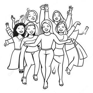 Empowered Women Celebrating Coloring Page 31960-16468