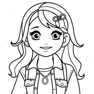 Ruby From Rainbow High In Stylish Outfit Coloring Page 31970-16476