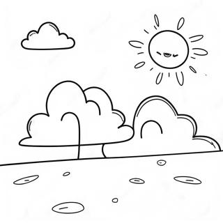 Sunny Day With Clouds Coloring Page 31980-16484