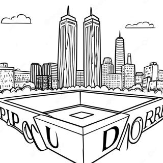 Twin Towers 9 11 Memorial Coloring Page 31989-16486