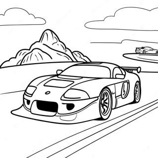 Supra Racing Scene Coloring Page 3199-2614