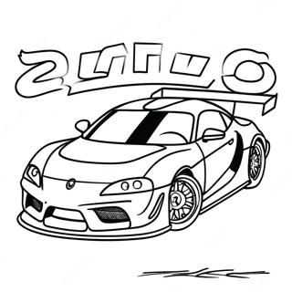 Supra Racing Scene Coloring Page 3199-2616