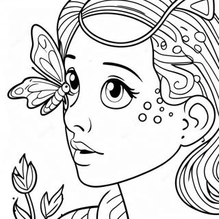 Kanao With Butterfly Coloring Page 32020-16515