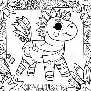 Colorful Pinata Coloring Page 32050-16537