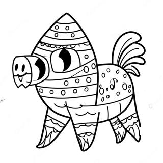 Colorful Pinata Coloring Page 32050-16540