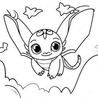 Toothless Flying In The Sky Coloring Page 32090-16569