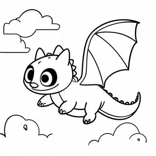 Toothless Flying In The Sky Coloring Page 32090-16570