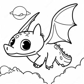 Toothless Flying In The Sky Coloring Page 32090-16571