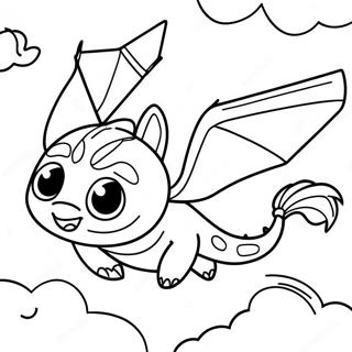 Toothless Flying In The Sky Coloring Page 32090-16572