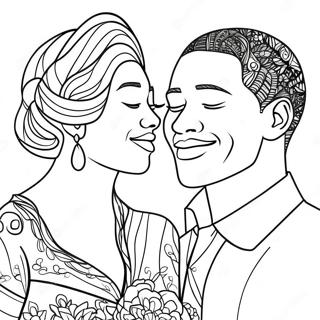 Romantic Black Couple Coloring Page 32100-16577