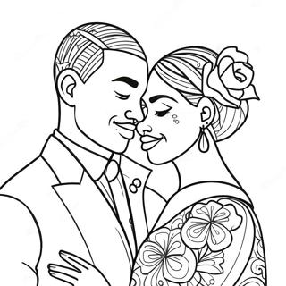 Romantic Black Couple Coloring Page 32100-16580