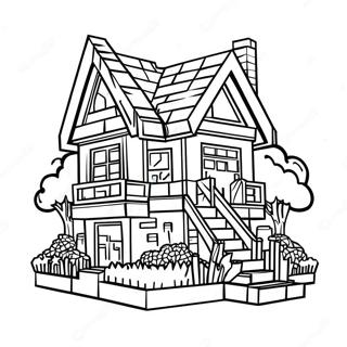 Minecraft House Coloring Page 32109-16583