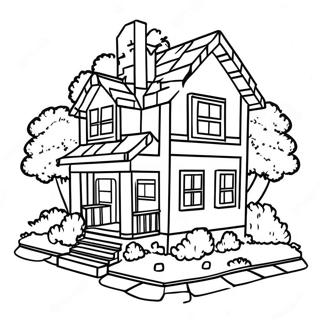 Minecraft House Coloring Page 32109-16584