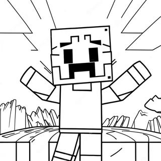 Minecraft Alex Coloring Page 32119-16591