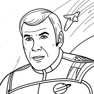 Captain Kirk In Space Coloring Page 32130-16602