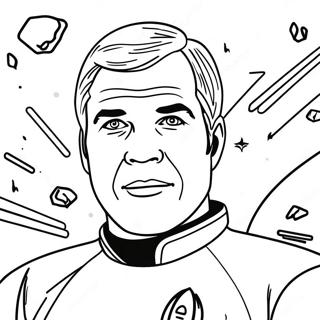 Captain Kirk In Space Coloring Page 32130-16603