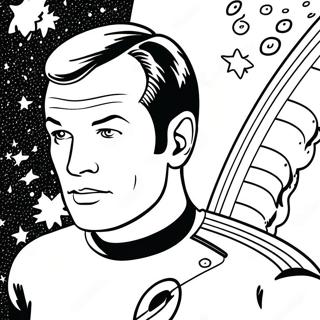 Captain Kirk In Space Coloring Page 32130-16604