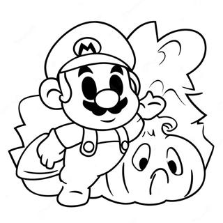 Mario Halloween Coloring Page 32139-16606