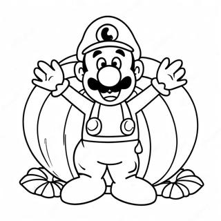 Luigi In A Pumpkin Costume Coloring Page 32140-16611