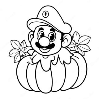 Luigi In A Pumpkin Costume Coloring Page 32140-16612