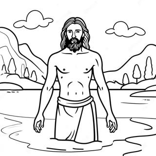 John The Baptist In The River Coloring Page 32170-16633