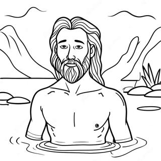 John The Baptist In The River Coloring Page 32170-16634