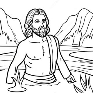 John The Baptist In The River Coloring Page 32170-16636