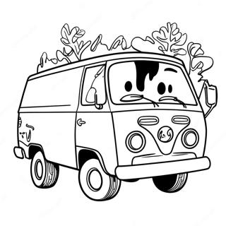 Scooby Doo And Mystery Machine Coloring Page 32180-16643