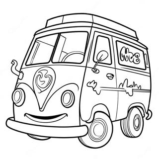 Scooby Doo And Mystery Machine Coloring Page 32180-16644