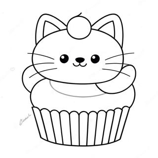 Kitty Cupcake Coloring Page 32199-16654