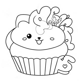 Kitty Cupcake Coloring Page 32199-16655