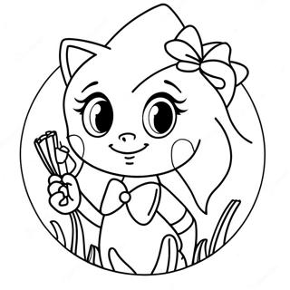 Amy Rose Coloring Page 321-260