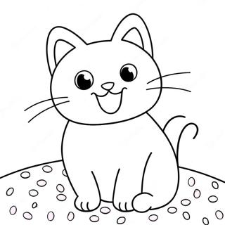 Cute Kitty With Sprinkles Coloring Page 32200-16659