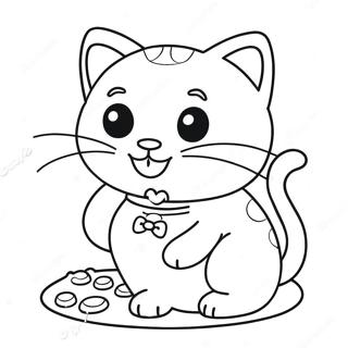 Cute Kitty With Sprinkles Coloring Page 32200-16660