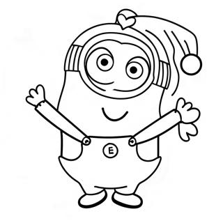 Minion Christmas Coloring Page 32209-16662