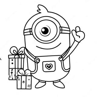 Minion Christmas Coloring Page 32209-16663