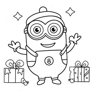 Minion Christmas Coloring Page 32209-16664