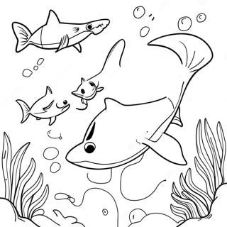 Shark Adventures Coloring Page 32259-16703